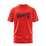 Custom Orange Red Crimson Red T-Shirt