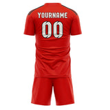 Custom Orange Red White Soccer Set