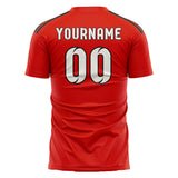Custom Orange Red White Soccer Jersey
