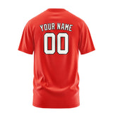 Custom Orange Red White T-Shirt