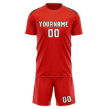 Custom Orange Red White Soccer Set