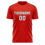 Custom Orange Red White Soccer Jersey