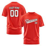 Custom Orange Red White T-Shirt