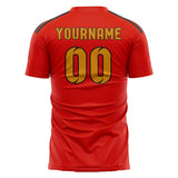 Custom Orange Red Yellow Soccer Jersey