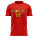 Custom Orange Red Yellow Soccer Jersey