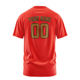 Custom Orange Red Khaki T-Shirt