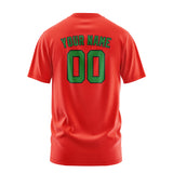 Custom Orange Red Emerald Green T-Shirt