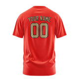 Custom Orange Red Light Khaki T-Shirt