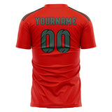 Custom Orange Red Blue Green Soccer Jersey