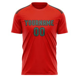 Custom Orange Red Blue Green Soccer Jersey