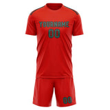 Custom Orange Red Blue Green Soccer Set