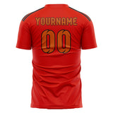 Custom Orange Red Orange Soccer Jersey
