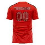 Custom Orange Red Copper Rose Soccer Jersey