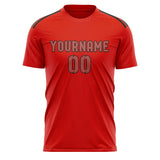 Custom Orange Red Copper Rose Soccer Jersey