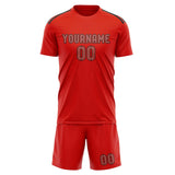 Custom Orange Red Copper Rose Soccer Set