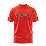 Custom Orange Red Copper Rose T-Shirt