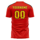 Custom Orange Red Gold Soccer Jersey