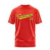 Custom Orange Red Gold T-Shirt