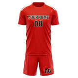 Custom Orange Red Brown Soccer Set
