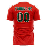 Custom Orange Red Green Soccer Jersey