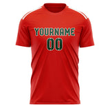 Custom Orange Red Green Soccer Jersey