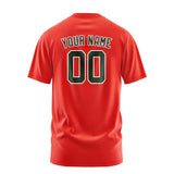 Custom Orange Red Dark Green T-Shirt