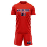 Custom Orange Red Purple Soccer Set