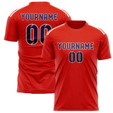 Custom Orange Red Purple Soccer Jersey