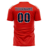 Custom Orange Red Blue Soccer Jersey