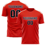 Custom Orange Red Navy Soccer Jersey