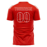 Custom Orange Red Orange Red Soccer Jersey
