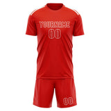 Custom Orange Red Orange Red Soccer Set