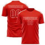 Custom Orange Red Orange Red Soccer Jersey
