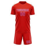 Custom Orange Red Pink Soccer Set