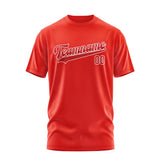 Custom Orange Red Red T-Shirt