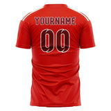 Custom Orange Red Crimson Red Soccer Jersey