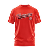 Custom Orange Red Crimson Red T-Shirt