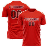 Custom Orange Red Crimson Red Soccer Jersey