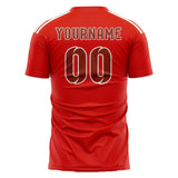Custom Orange Red Coral Red Soccer Jersey