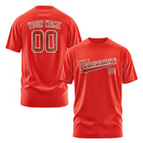 Custom Orange Red Coral Red T-Shirt