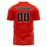 Custom Orange Red Black Soccer Jersey