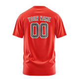 Custom Orange Red Dark Grey T-Shirt