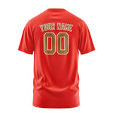 Custom Orange Red Khaki T-Shirt