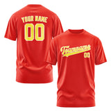 Custom Orange Red Light Yellow T-Shirt