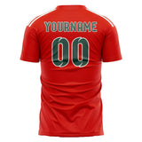 Custom Orange Red Blue Green Soccer Jersey