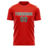 Custom Orange Red Blue Green Soccer Jersey