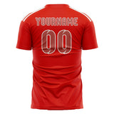 Custom Orange Red Copper Rose Soccer Jersey