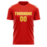 Custom Orange Red Gold Soccer Jersey