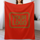 Custom Orange-Red Khaki Blanket