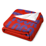 Custom Orange-Red Lavender Blanket